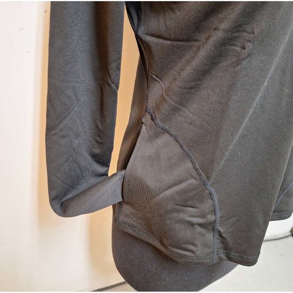 Shadow Sport Womens XL Black Quarter Zip Pullover Thumbhole Active Top - Picture 4 of 8